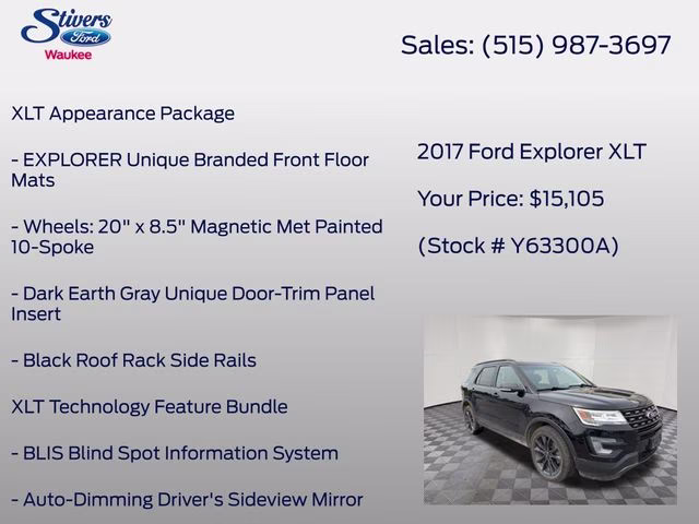 2017 Shadow Black Ford Explorer XLT 4X4 SUV