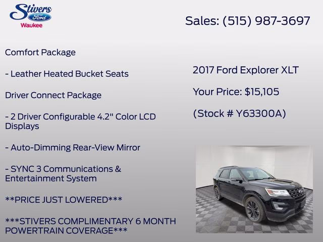2017 Shadow Black Ford Explorer XLT 4X4 SUV