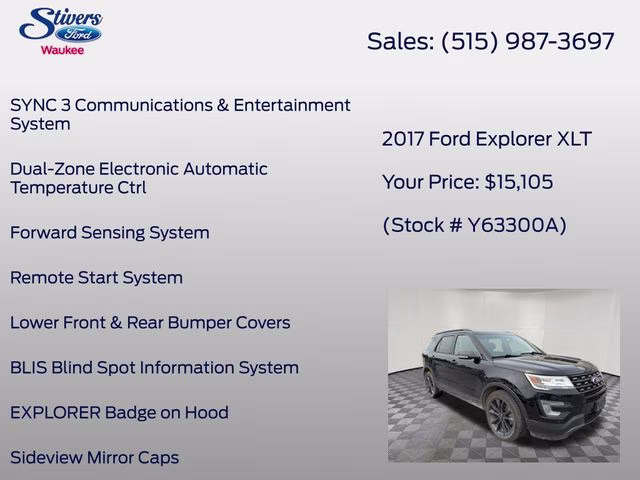 2017 Shadow Black Ford Explorer XLT 4X4 SUV