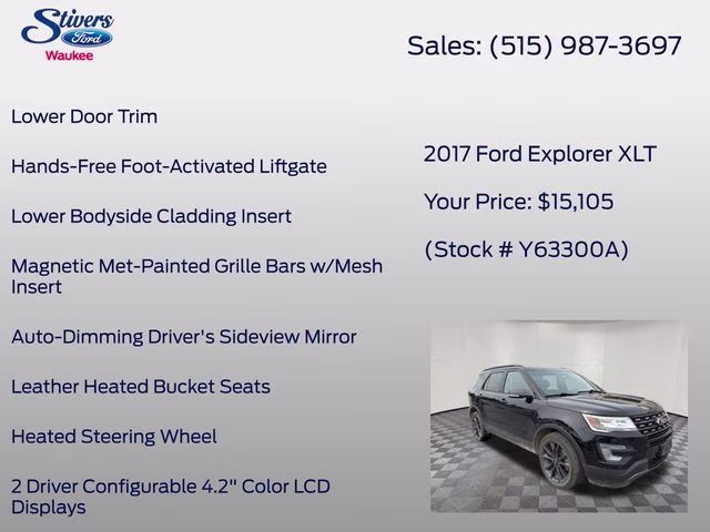 2017 Shadow Black Ford Explorer XLT 4X4 SUV