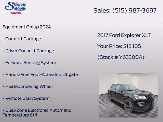 2017 Shadow Black Ford Explorer XLT 4X4 SUV