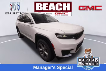 2021 Bright White Clearcoat Jeep Grand Cherokee L Limited RWD SUV
