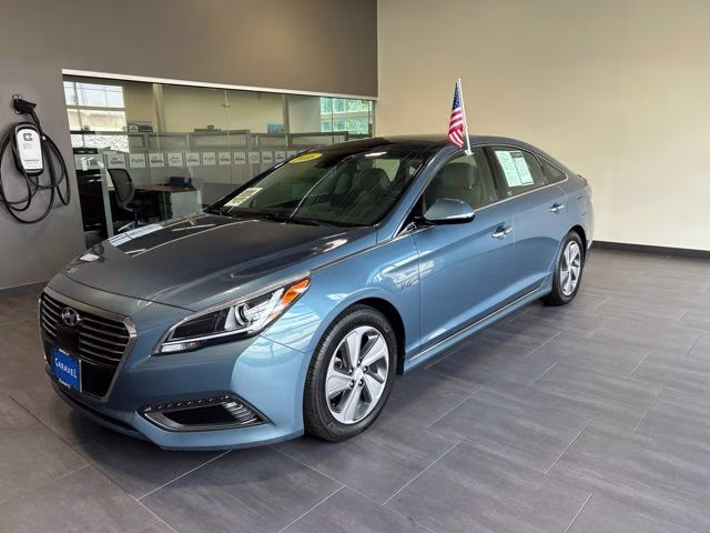 2016 Graphite Blue Pearl Hyundai Sonata Hybrid Limited FWD Sedan