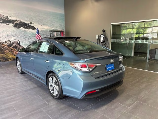 2016 Graphite Blue Pearl Hyundai Sonata Hybrid Limited FWD Sedan