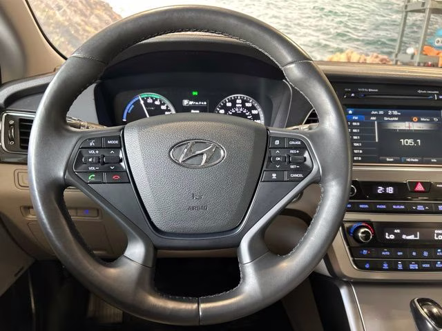 2016 Graphite Blue Pearl Hyundai Sonata Hybrid Limited FWD Sedan