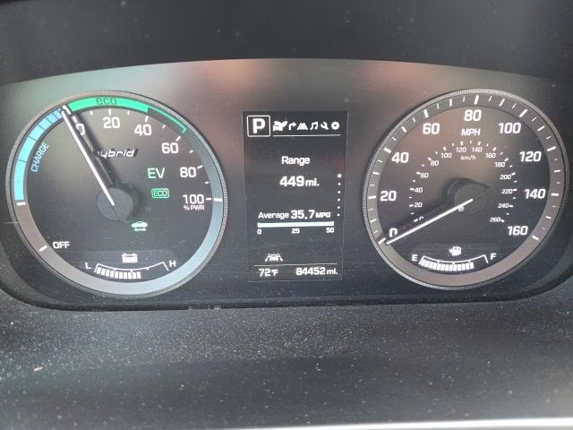 2016 Graphite Blue Pearl Hyundai Sonata Hybrid Limited FWD Sedan