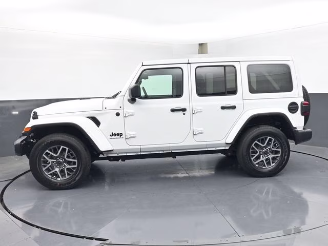 2025 Bright White Clearcoat Jeep Wrangler Sahara 4X4 SUV