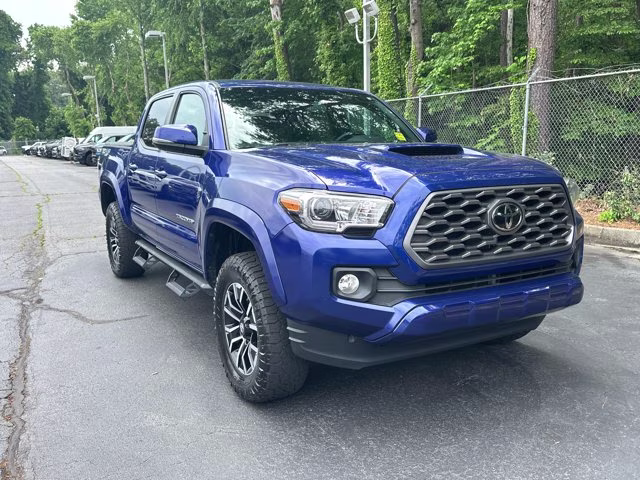 2022 Blue Toyota Tacoma 4WD SR5 Double Cab Long Bed V6 6AT 4WD 4X4 Truck