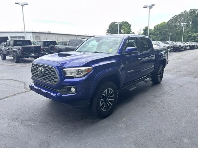 2022 Blue Toyota Tacoma 4WD SR5 Double Cab Long Bed V6 6AT 4WD 4X4 Truck