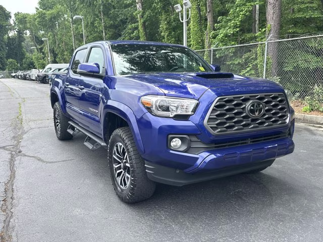 2022 Blue Toyota Tacoma 4WD SR5 Double Cab Long Bed V6 6AT 4WD 4X4 Truck