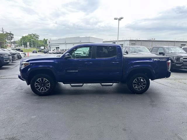 2022 Blue Toyota Tacoma 4WD SR5 Double Cab Long Bed V6 6AT 4WD 4X4 Truck