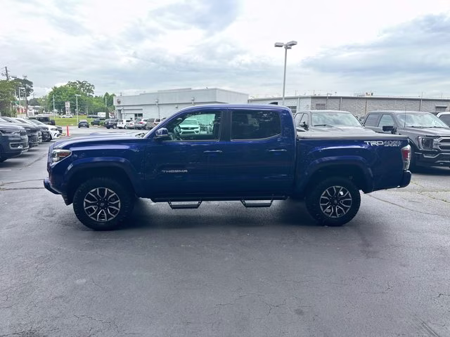 2022 Blue Toyota Tacoma 4WD SR5 Double Cab Long Bed V6 6AT 4WD 4X4 Truck