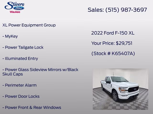 2022 Oxford White Ford F-150 XL 4X4 Truck
