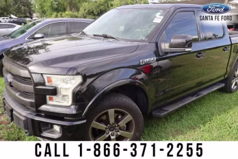 2015 Black Ford F-150 Lariat 4X4 Truck