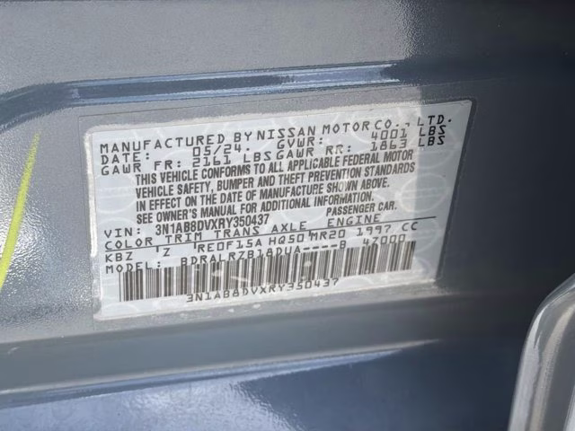 2024 Atlantic Gray Metallic Nissan Sentra SR FWD Sedan