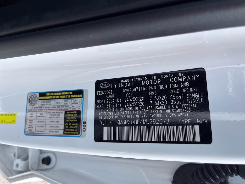 2021 Hyper White Hyundai Palisade SEL AWD SUV