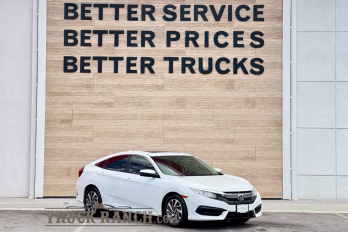2018 White Honda Civic EX FWD Sedan