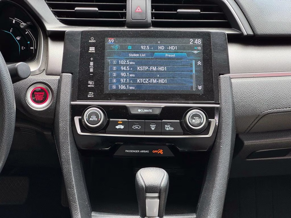 2018 White Honda Civic EX FWD Sedan