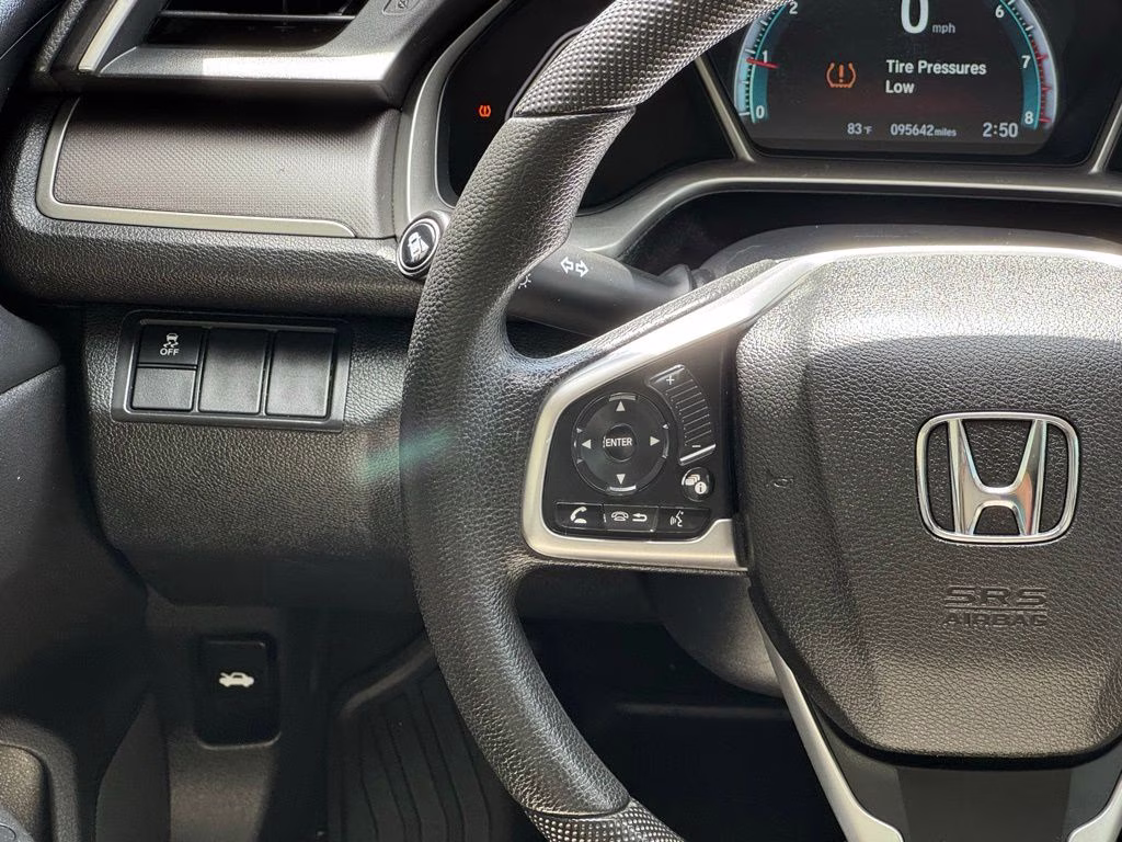 2018 White Honda Civic EX FWD Sedan