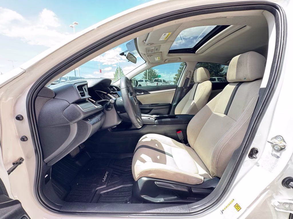 2018 White Honda Civic EX FWD Sedan