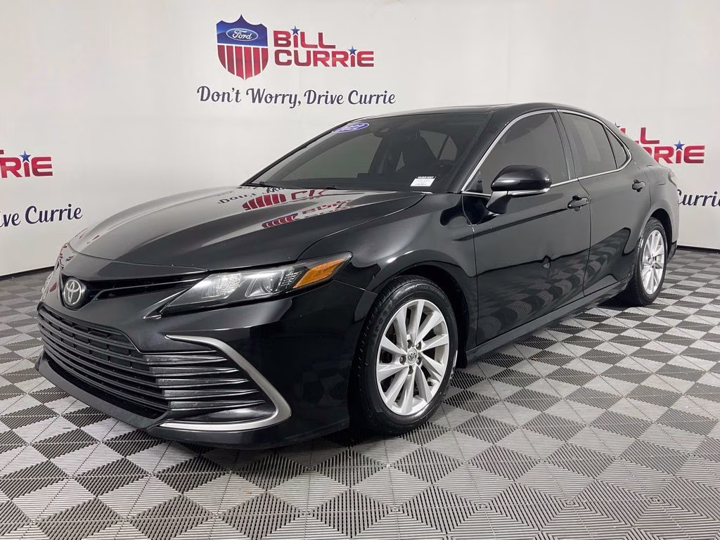 2022 Black Toyota Camry LE FWD Sedan