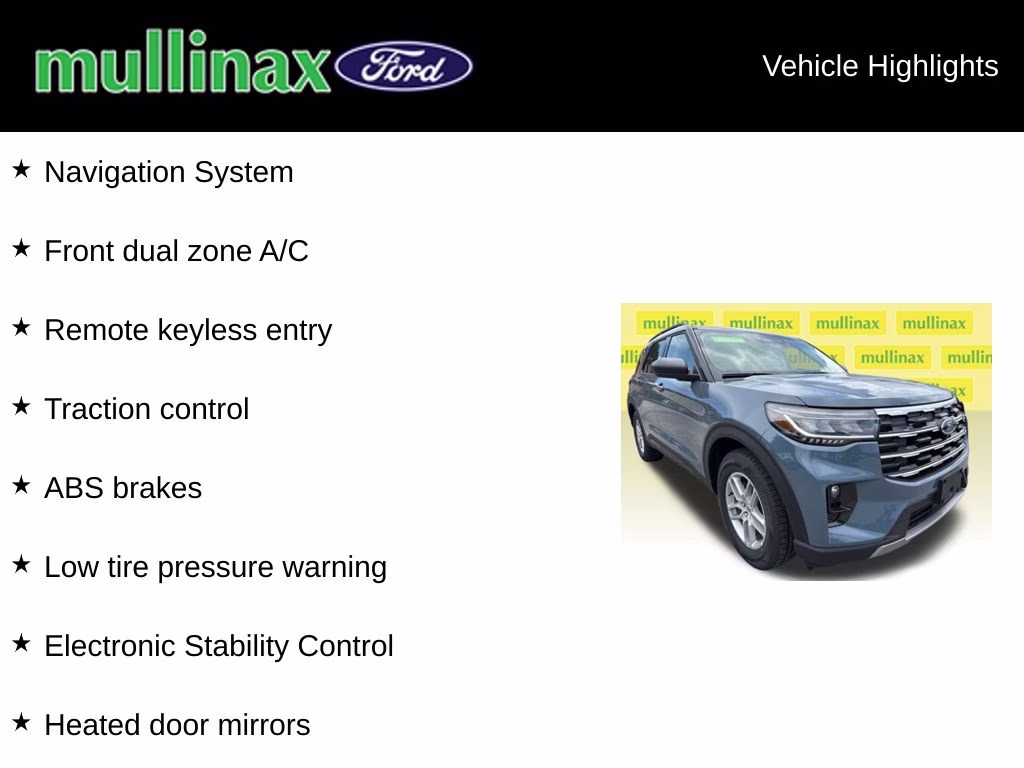 2026 Vapor Blue Metallic Ford Explorer Active RWD SUV