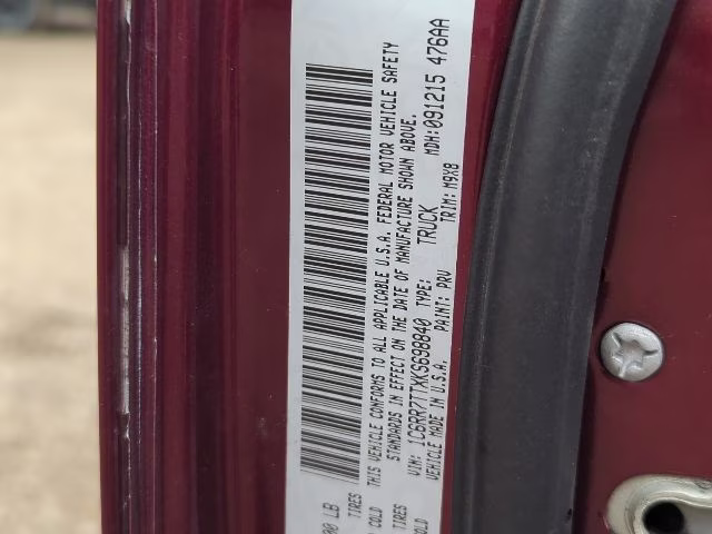 2019 Delmonico Red Pearlcoat Ram 1500 Classic Big Horn 4X4 Truck