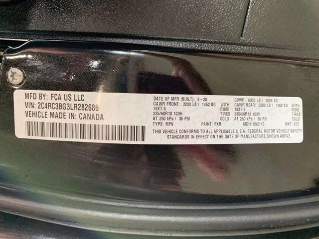 2020 Brilliant Black Crystal Pearlcoat Chrysler Pacifica Launch Edition AWD Van