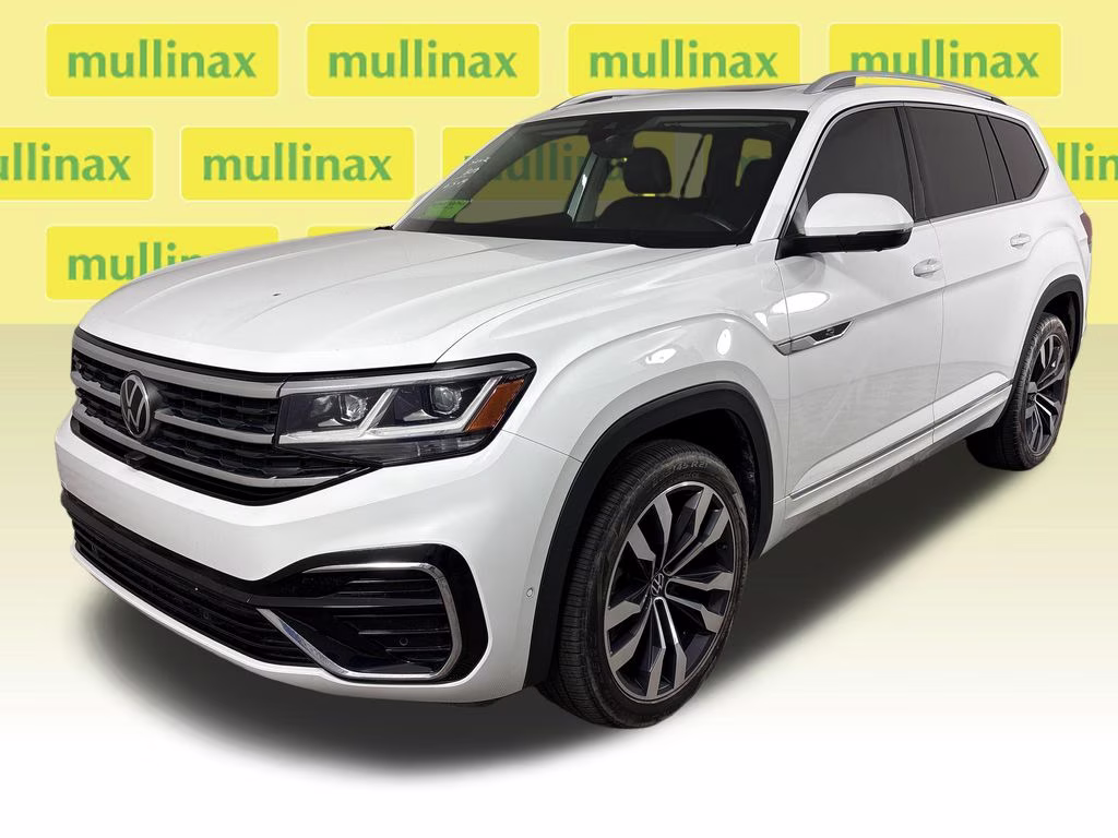 2022 Pure White Volkswagen Atlas 3.6L V6 SEL Premium R-Line AWD SUV