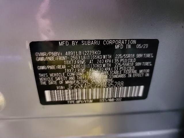 2023 Ice Silver Metallic Subaru Forester Limited AWD SUV