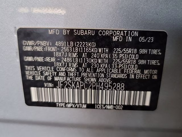 2023 Ice Silver Metallic Subaru Forester Limited AWD SUV