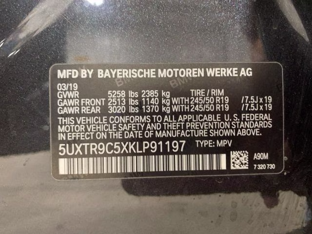 2019 Dark Graphite Metallic BMW X3 xDrive30i AWD SUV