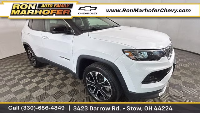 2023 Bright White Clearcoat Jeep Compass Limited 4X4 SUV