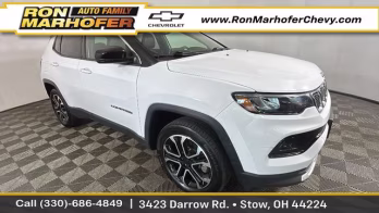 2023 Bright White Clearcoat Jeep Compass Limited 4X4 SUV