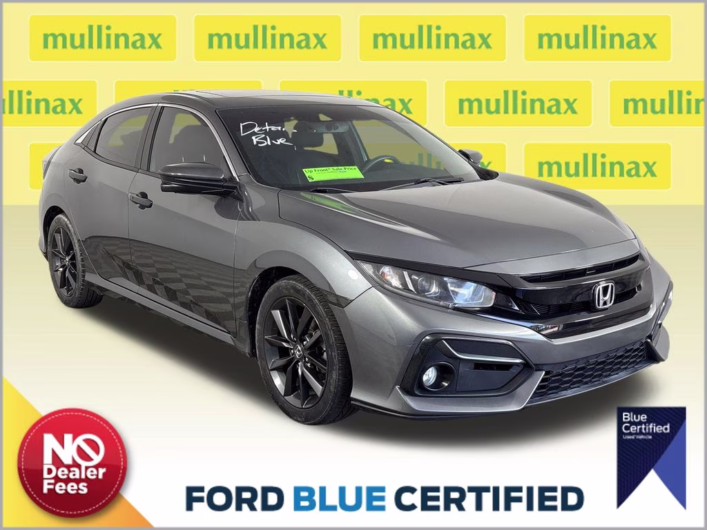 2020 Polished Metal Metallic Honda Civic EX-L FWD Hatchback