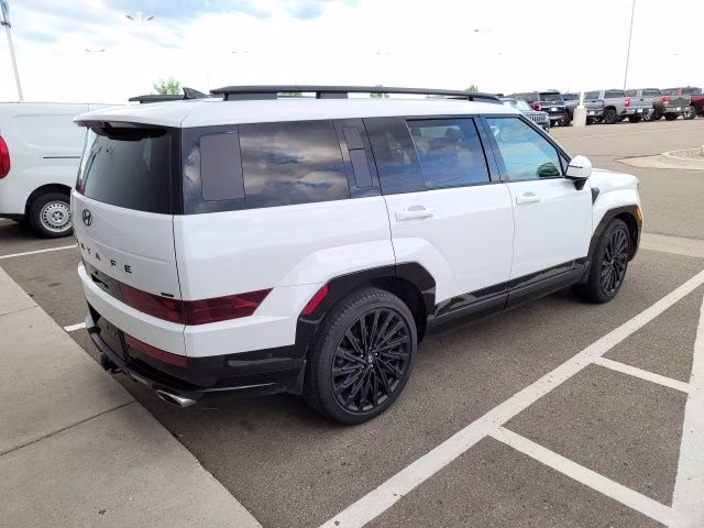 2025 Serenity White Hyundai Santa Fe Calligraphy AWD SUV