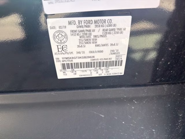 2019 Agate Black Metallic Ford Explorer Sport 4X4 SUV