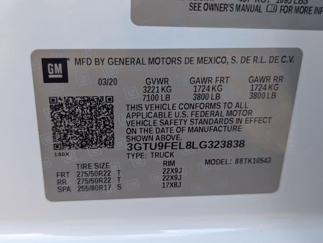 2020 White Frost Tricoat GMC Sierra 1500 Denali 4X4 Truck
