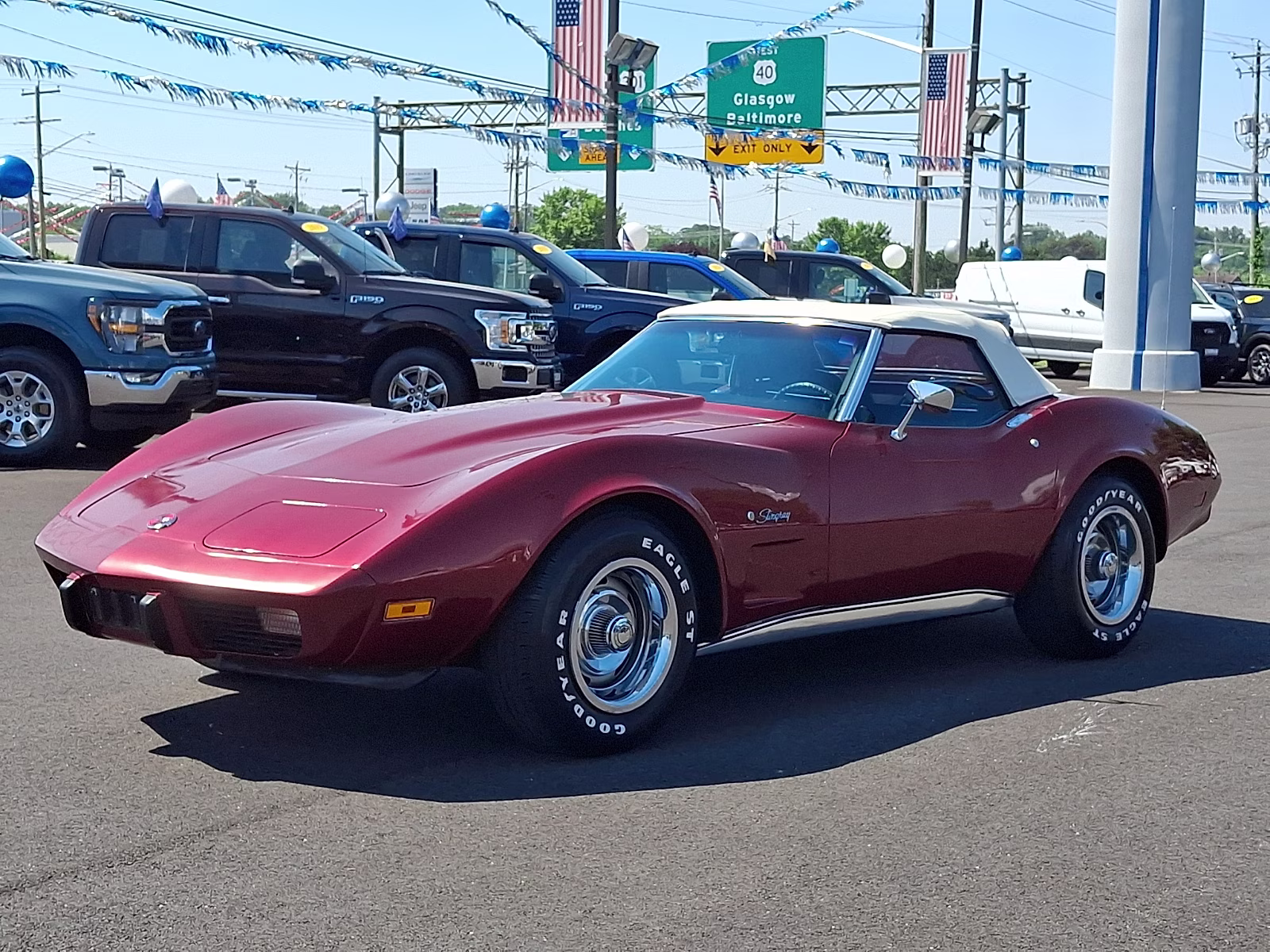 1975 Dk. Red Chevrolet Corvette