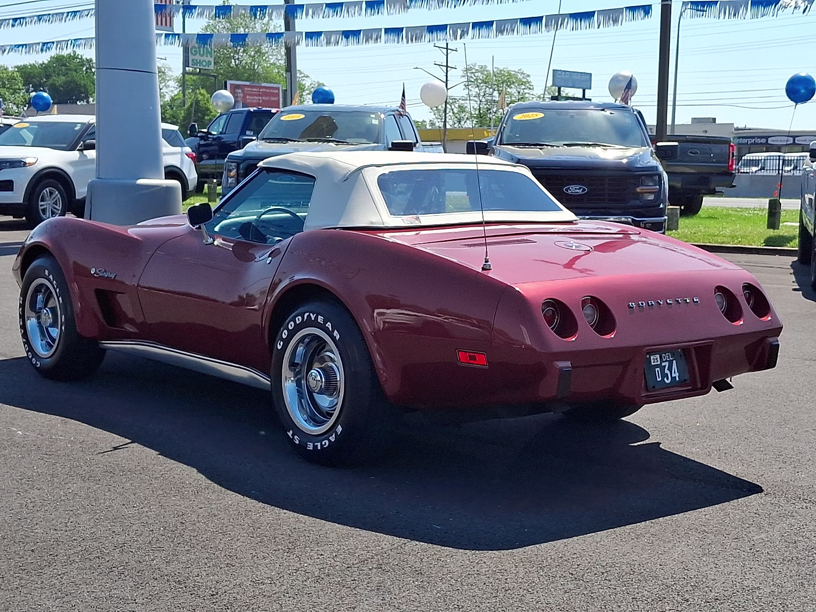 1975 Dk. Red Chevrolet Corvette