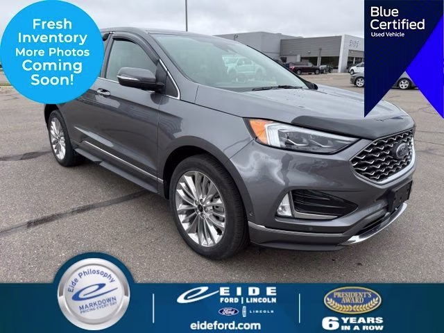 2024 Carbonized Gray Metallic Ford Edge Titanium AWD SUV
