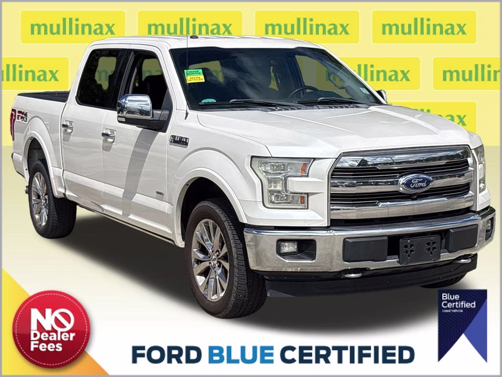 2017 White Platinum Clearcoat Metallic Ford F-150 Lariat 4X4 Truck