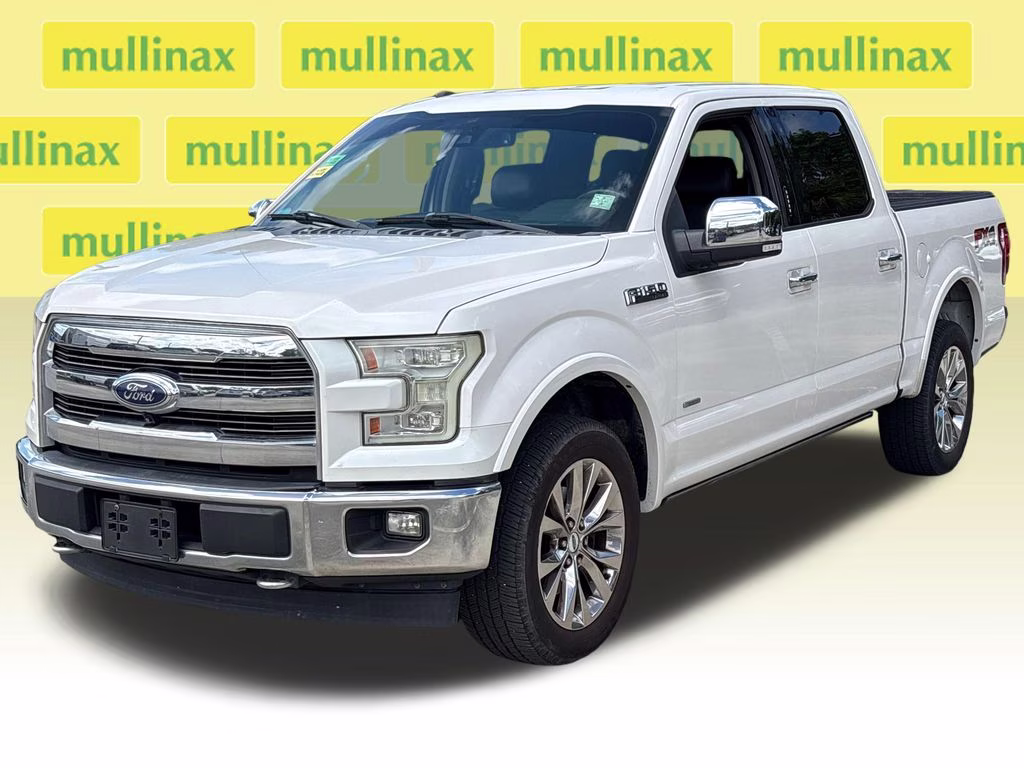 2017 White Platinum Clearcoat Metallic Ford F-150 Lariat 4X4 Truck