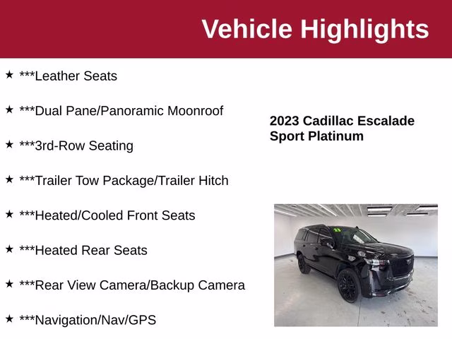 2023 Black Raven Cadillac Escalade Sport Platinum 4X4 SUV