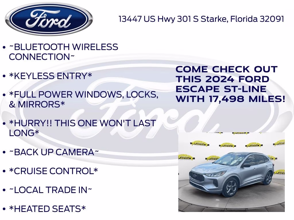 2024 Silver Metallic Ford Escape ST-Line FWD SUV