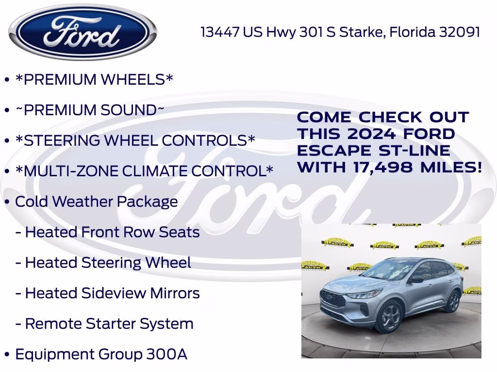 2024 Silver Metallic Ford Escape ST-Line FWD SUV