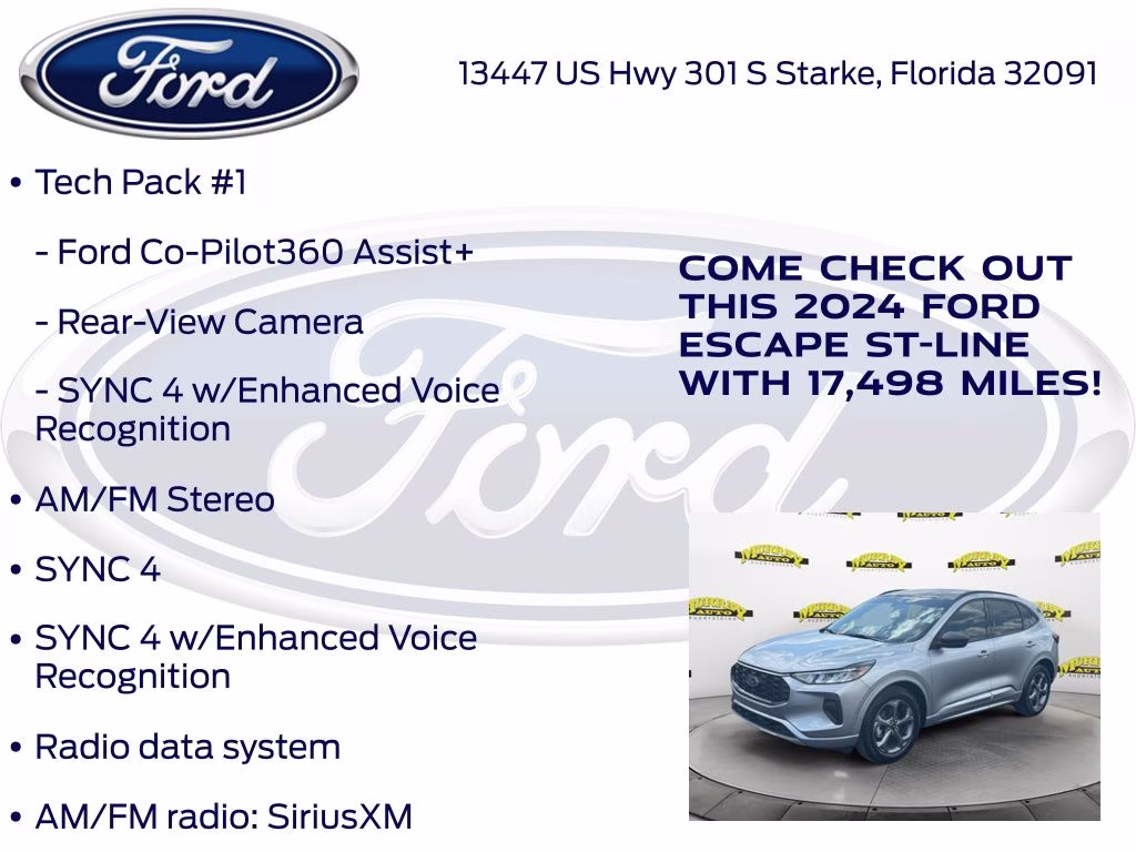 2024 Silver Metallic Ford Escape ST-Line FWD SUV