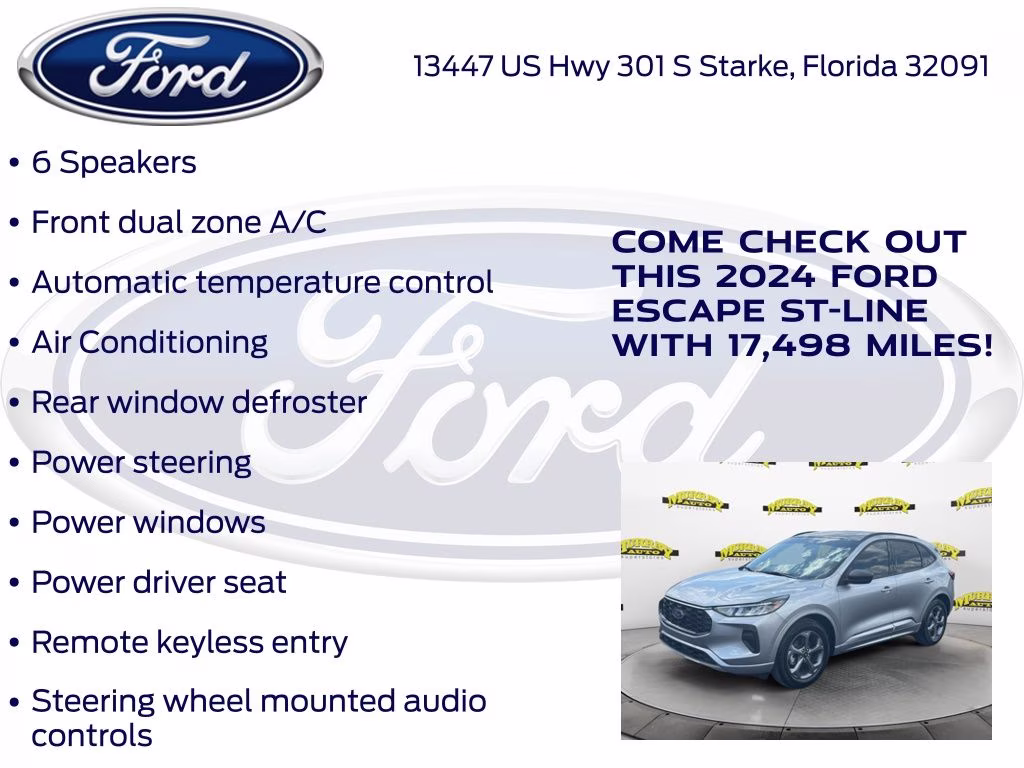 2024 Silver Metallic Ford Escape ST-Line FWD SUV