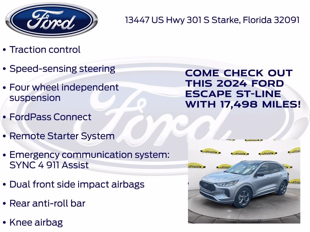 2024 Silver Metallic Ford Escape ST-Line FWD SUV