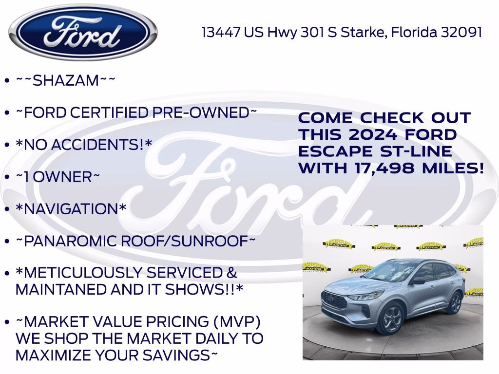 2024 Silver Metallic Ford Escape ST-Line FWD SUV